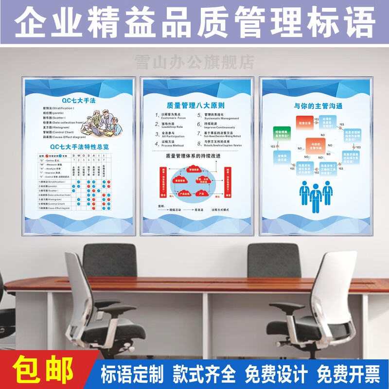 来讯企业精益品质管理标语品质方针质量目标海报工厂车间.